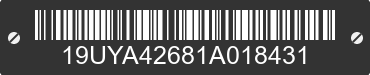 2001 ACURA CL 19UYA42681A018431 VIN decoded