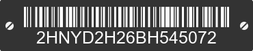 2011 ACURA MDX 2HNYD2H26BH545072 VIN decoded