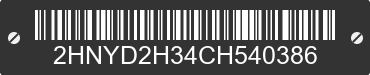 2012 ACURA MDX 2HNYD2H34CH540386 VIN decoded