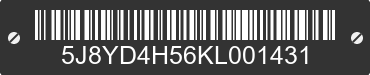 2019 ACURA MDX 5J8YD4H56KL001431 VIN decoded