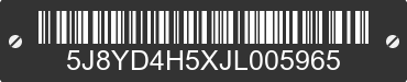 2018 ACURA MDX 5J8YD4H5XJL005965 VIN decoded
