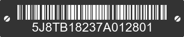 2007 ACURA RDX 5J8TB18237A012801 VIN decoded