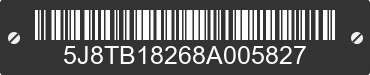 2008 ACURA RDX 5J8TB18268A005827 VIN decoded