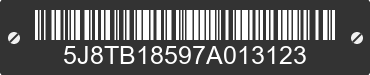 2007 ACURA RDX 5J8TB18597A013123 VIN decoded