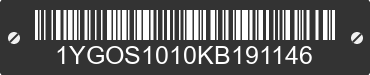 2019 ALUMA Aluma 1YGOS1010KB191146 VIN decoded