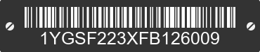 2015 ALUMA Aluma 1YGSF223XFB126009 VIN decoded