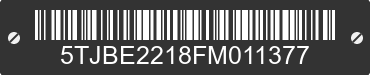 2015 AMERICAN SURPLUS & MFG American Surplus & MFG 5TJBE2218FM011377 VIN decoded