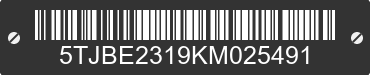 2019 AMERICAN SURPLUS & MFG American Surplus & MFG 5TJBE2319KM025491 VIN decoded