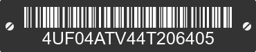 2004 ARCTIC CAT Arctic Cat 4UF04ATV44T206405 VIN decoded