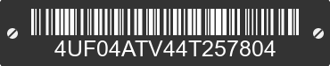 2004 ARCTIC CAT Arctic Cat 4UF04ATV44T257804 VIN decoded
