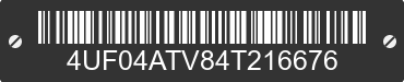 2004 ARCTIC CAT Arctic Cat 4UF04ATV84T216676 VIN decoded