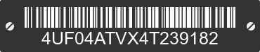 2004 ARCTIC CAT Arctic Cat 4UF04ATVX4T239182 VIN decoded