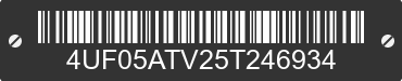 2005 ARCTIC CAT Arctic Cat 4UF05ATV25T246934 VIN decoded