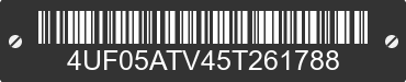 2005 ARCTIC CAT Arctic Cat 4UF05ATV45T261788 VIN decoded