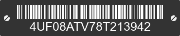 2008 ARCTIC CAT Arctic Cat 4UF08ATV78T213942 VIN decoded