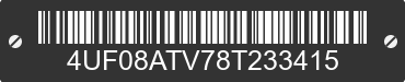 2008 ARCTIC CAT Arctic Cat 4UF08ATV78T233415 VIN decoded