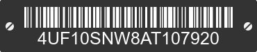 2010 ARCTIC CAT Arctic Cat 4UF10SNW8AT107920 VIN decoded