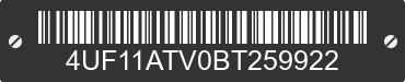 2011 ARCTIC CAT Arctic Cat 4UF11ATV0BT259922 VIN decoded