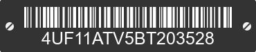 2011 ARCTIC CAT Arctic Cat 4UF11ATV5BT203528 VIN decoded