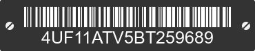 2011 ARCTIC CAT Arctic Cat 4UF11ATV5BT259689 VIN decoded