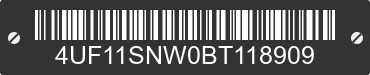 2011 ARCTIC CAT Arctic Cat 4UF11SNW0BT118909 VIN decoded
