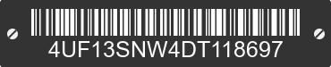2013 ARCTIC CAT Arctic Cat 4UF13SNW4DT118697 VIN decoded