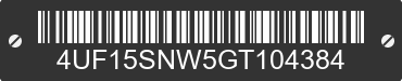 2016 ARCTIC CAT Arctic Cat 4UF15SNW5GT104384 VIN decoded