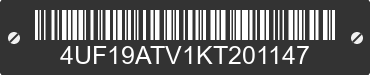 2019 ARCTIC CAT Arctic Cat 4UF19ATV1KT201147 VIN decoded