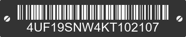 2019 ARCTIC CAT Arctic Cat 4UF19SNW4KT102107 VIN decoded