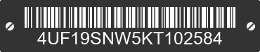 2019 ARCTIC CAT Arctic Cat 4UF19SNW5KT102584 VIN decoded