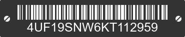 2019 ARCTIC CAT Arctic Cat 4UF19SNW6KT112959 VIN decoded