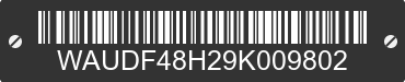2009 AUDI A4 WAUDF48H29K009802 VIN decoded