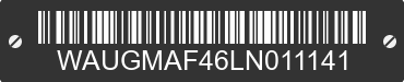 2020 AUDI A4 WAUGMAF46LN011141 VIN decoded