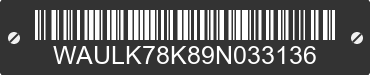 2009 AUDI A4 WAULK78K89N033136 VIN decoded