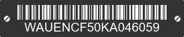 2019 AUDI A5 WAUENCF50KA046059 VIN decoded