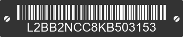 2019 BAODIAO 2 lines L2BB2NCC8KB503153 VIN decoded