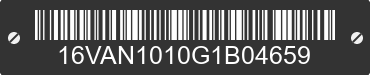 2016 BIG TEX Big Tex 16VAN1010G1B04659 VIN decoded