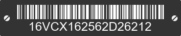 2006 BIG TEX Big Tex 16VCX162562D26212 VIN decoded
