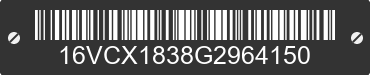 2016 BIG TEX Big Tex 16VCX1838G2964150 VIN decoded