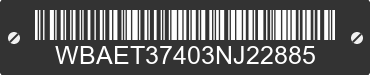 2003 BMW 325i WBAET37403NJ22885 VIN decoded
