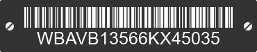 2006 BMW 325i WBAVB13566KX45035 VIN decoded