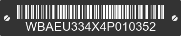 2004 BMW 325xi WBAEU334X4P010352 VIN decoded