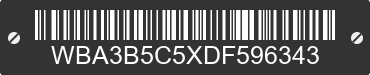 2013 BMW 328i WBA3B5C5XDF596343 VIN decoded