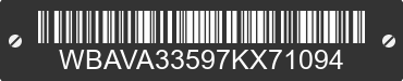 2007 BMW 328i WBAVA33597KX71094 VIN decoded