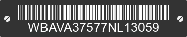 2007 BMW 328i WBAVA37577NL13059 VIN decoded