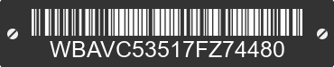 2007 BMW 328i WBAVC53517FZ74480 VIN decoded
