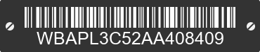 2010 BMW 335i WBAPL3C52AA408409 VIN decoded