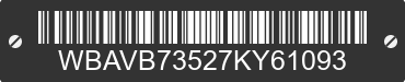 2007 BMW 335i WBAVB73527KY61093 VIN decoded