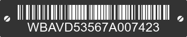 2007 BMW 335xi WBAVD53567A007423 VIN decoded