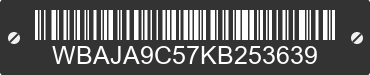 2019 BMW 530e WBAJA9C57KB253639 VIN decoded
